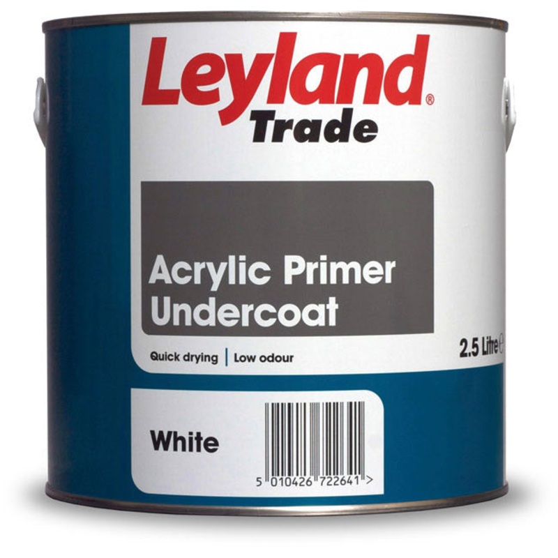 Leyland Trade Acrylic Primer Undercoat – 2.5L White