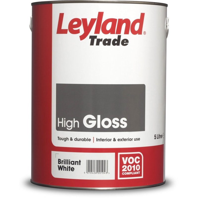 Leyland Trade Gloss – 5L Brilliant White