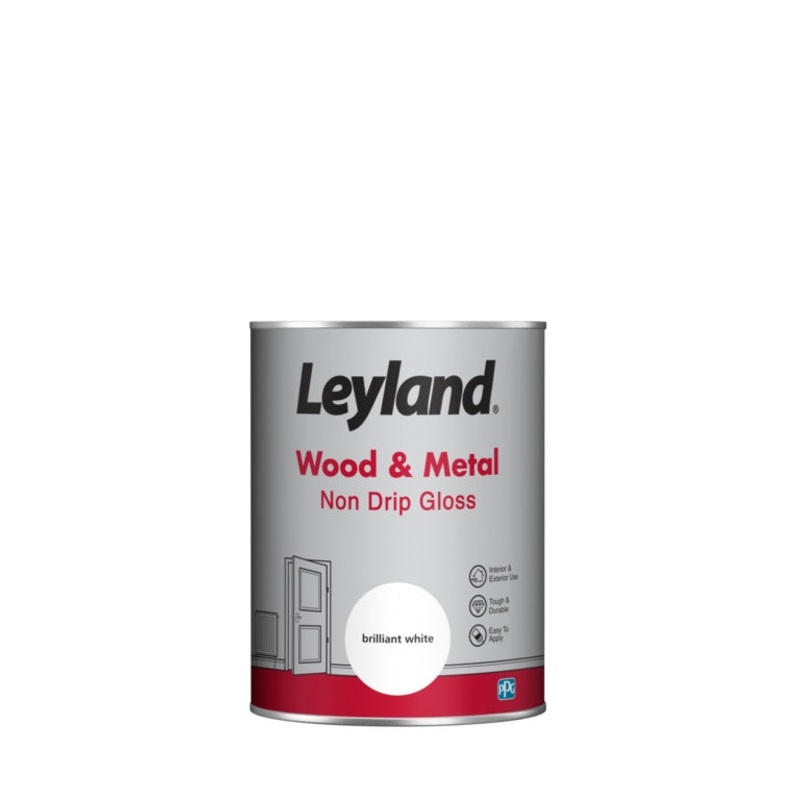 Leyland Wood & Metal Non Drip Gloss 2.5L – Brilliant White