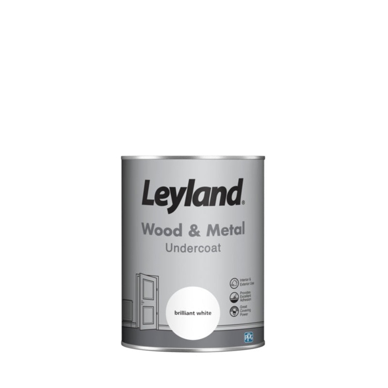 Leyland Wood & Metal Undercoat 1.25L – Brilliant White