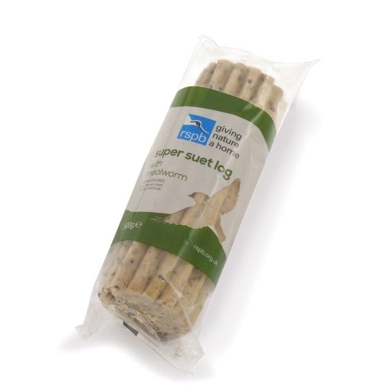 Rspb Super Suet Mealworm Log – 500g