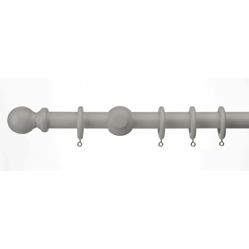 Woodside 28mm Ball Wooden Pole M/Grey – 300cm