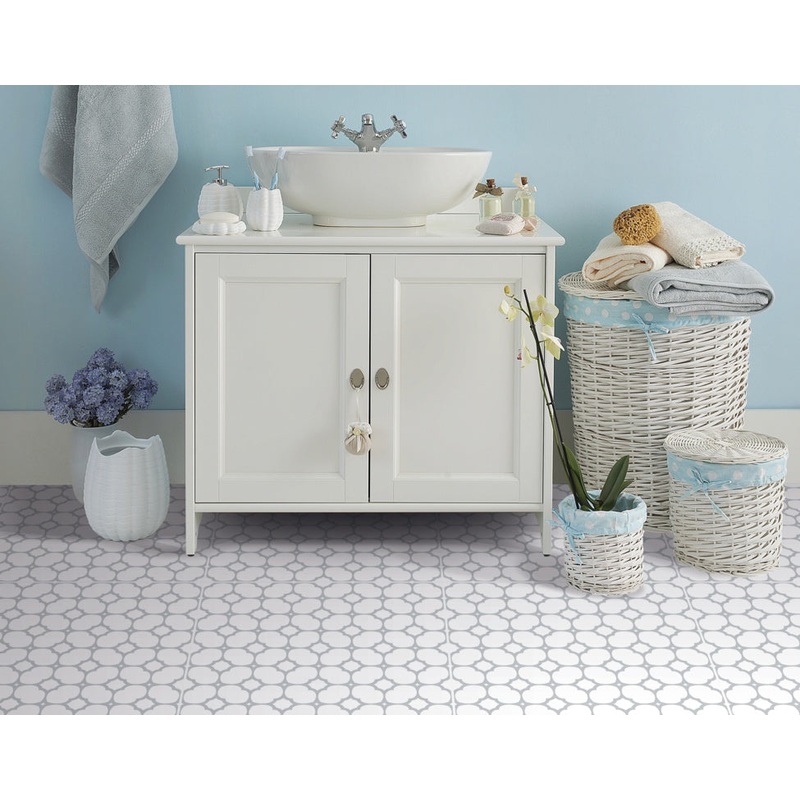 d-c-fix Self Adhesive Floor Tiles 11 Piece – 1sqm Bloomy Grids