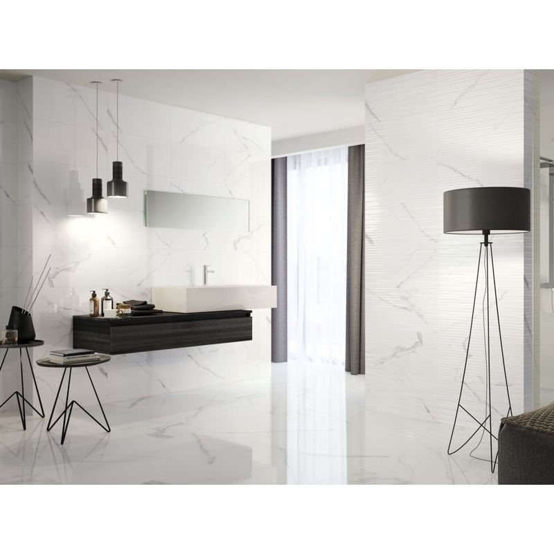 Johnson Tiles Glide White Carrara Multi Purpose Tile – 600 x 600mm x 1.08m2