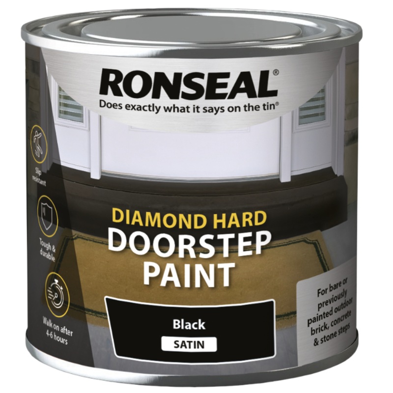 Ronseal Diamond Hard Door Step Paint 250ml – Black