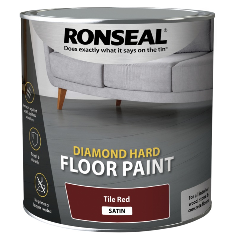 Ronseal Diamond Hard Floor Paint 2.5L – Red