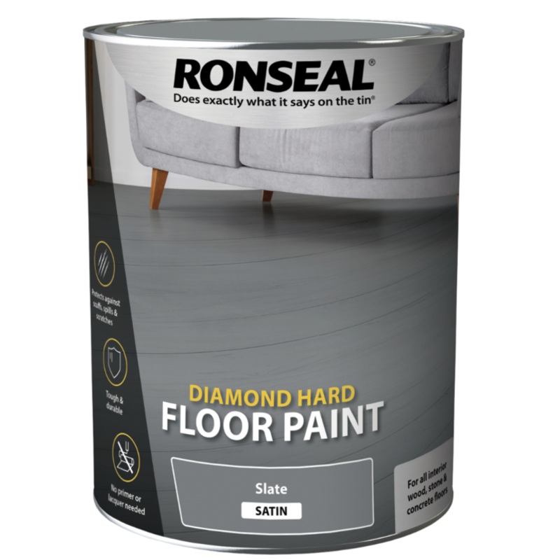 Ronseal Diamond Hard Floor Paint 5L – Slate