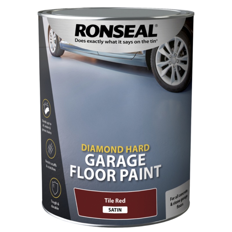 Ronseal Diamond Hard Garage Floor Paint 5L – Red