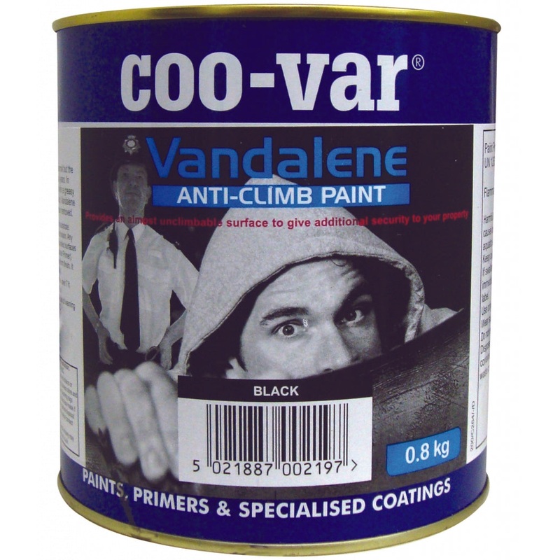 Coo-Var Vandalene Anti-Climb Paint – Black – 1Lt