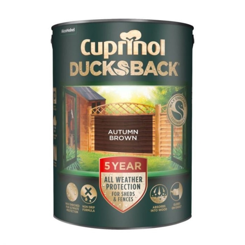 Cuprinol Ducksback 5L – Autumn Brown