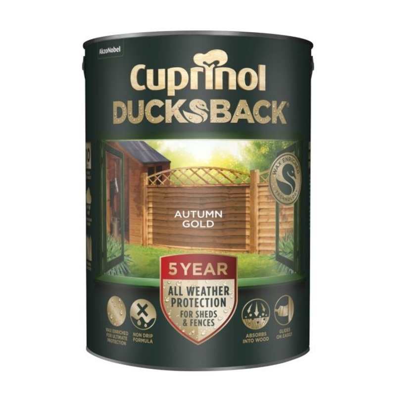 Cuprinol Ducksback 5L – Autumn Gold