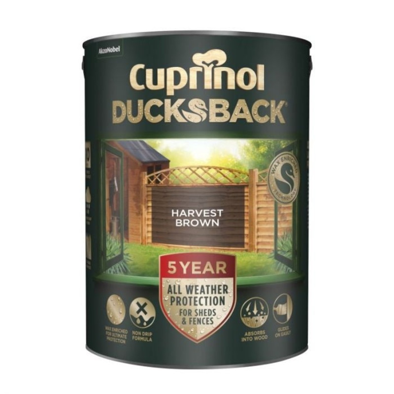 Cuprinol Ducksback 5L – Harvest Brown