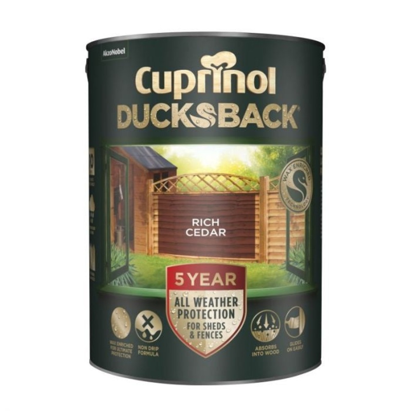 Cuprinol Ducksback 5L – Rich Cedar