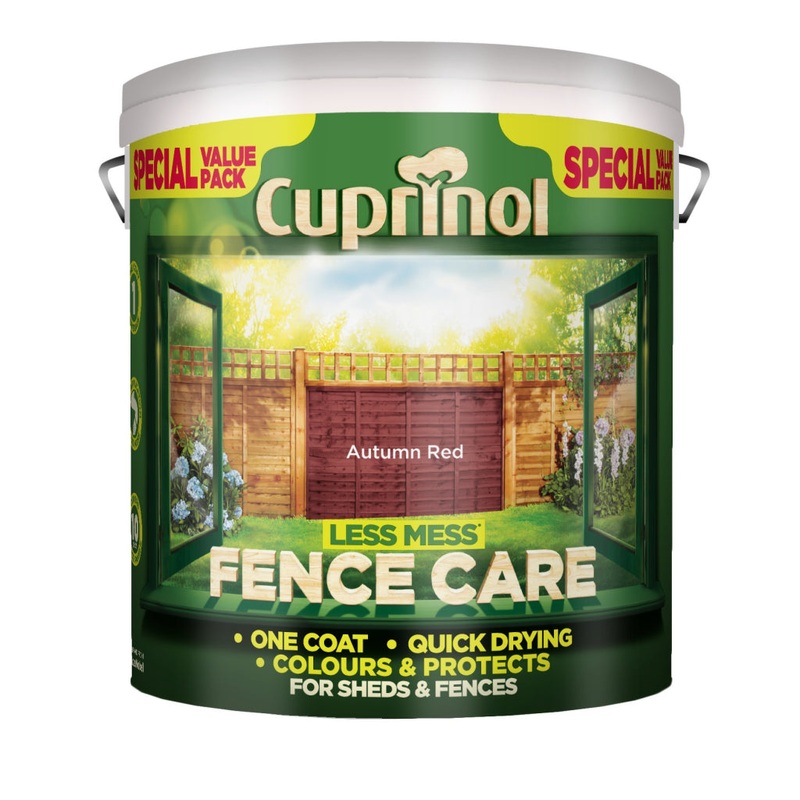 Cuprinol Less Mess Fence Care 6L – Autumn Red