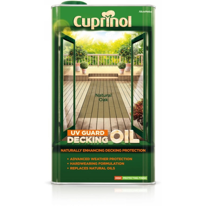 Cuprinol UV Guard Decking Oil 5L – Natural Oak
