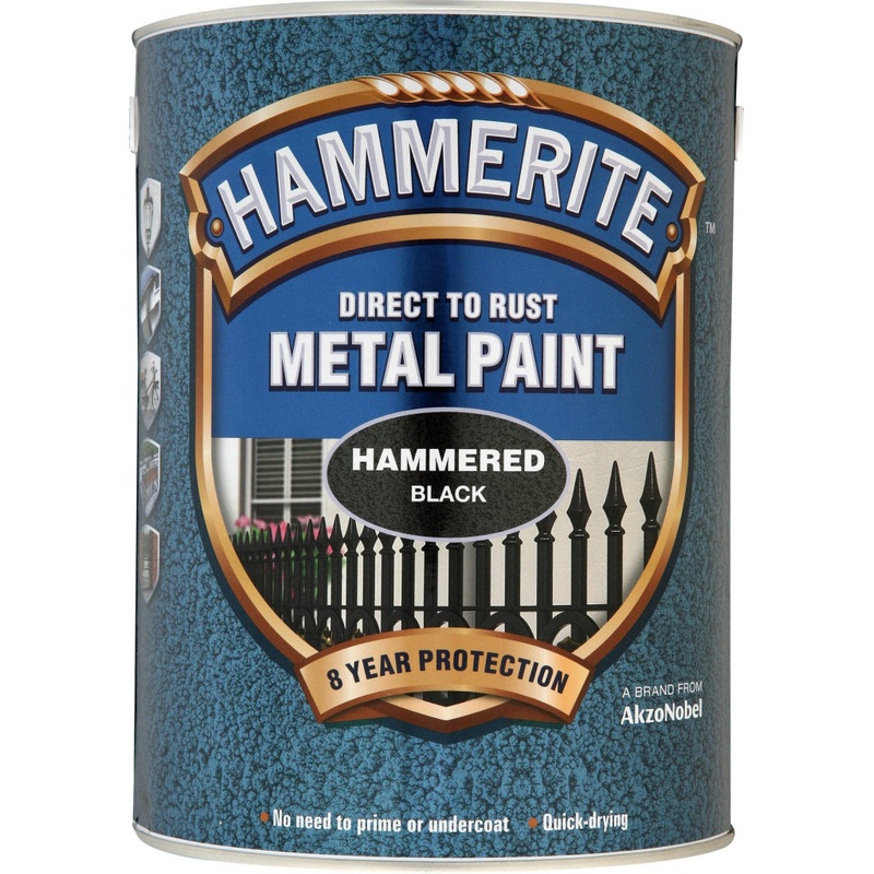 Hammerite Metal Paint Hammered 5L – Black