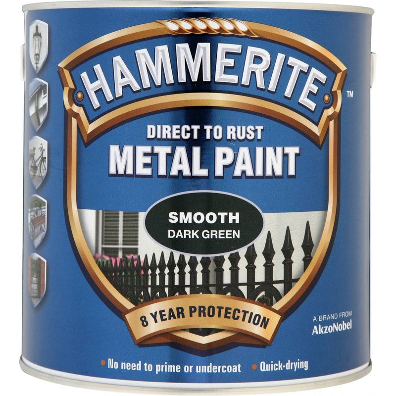 Hammerite Metal Paint Smooth 2.5L – Dark Green