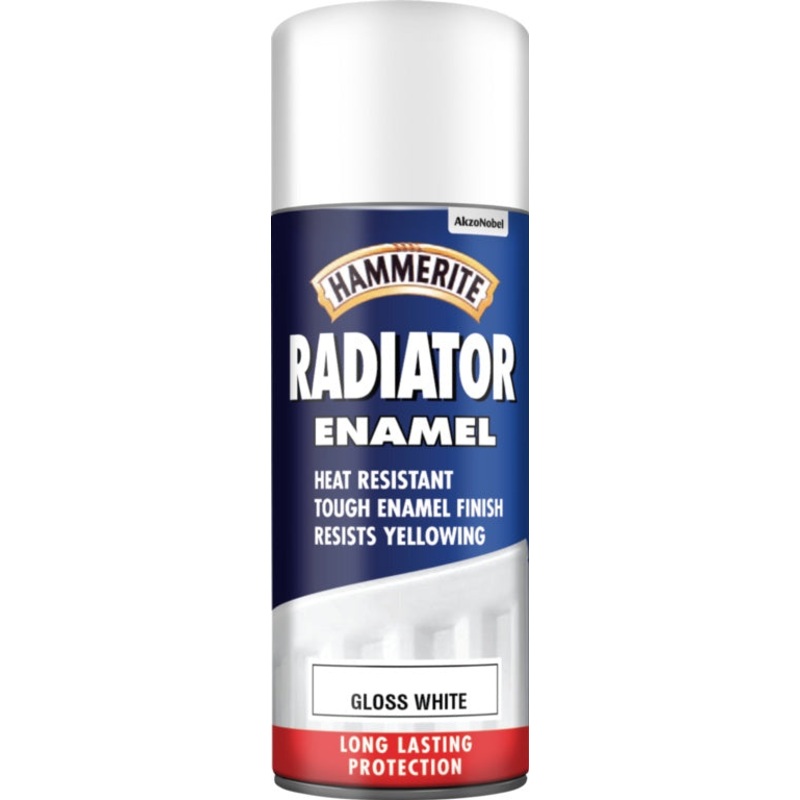 Hammerite Radiator Enamel 400ml Aerosol – Gloss White