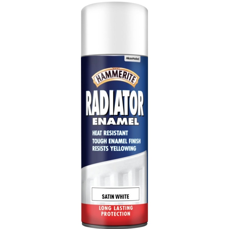 Hammerite Radiator Enamel 400ml Aerosol – Satin White