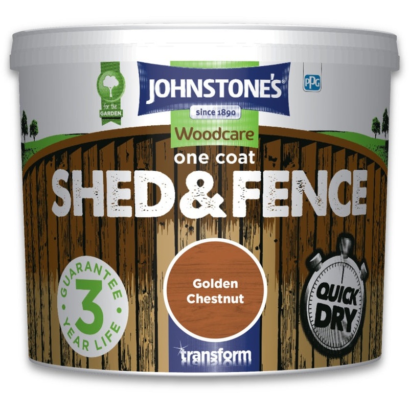 Johnstone’s One Coat Shed And Fence 5L – Golden Chestnut