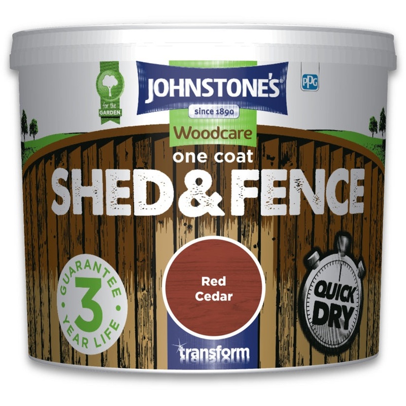 Johnstone’s One Coat Shed & Fence 5L – Red Cedar