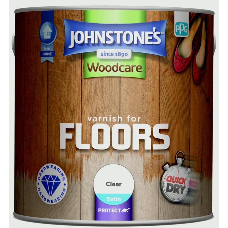 Johnstone’s Varnish For Floors Satin 2.5L – Clear