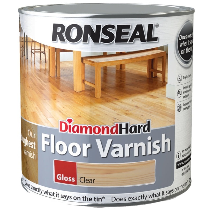 Ronseal Diamond Hard Clear Varnish 2.5L – Gloss