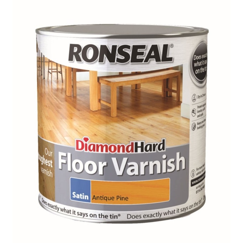 Ronseal Diamond Hard Coloured Floor Varnish 2.5L – Antique Pine