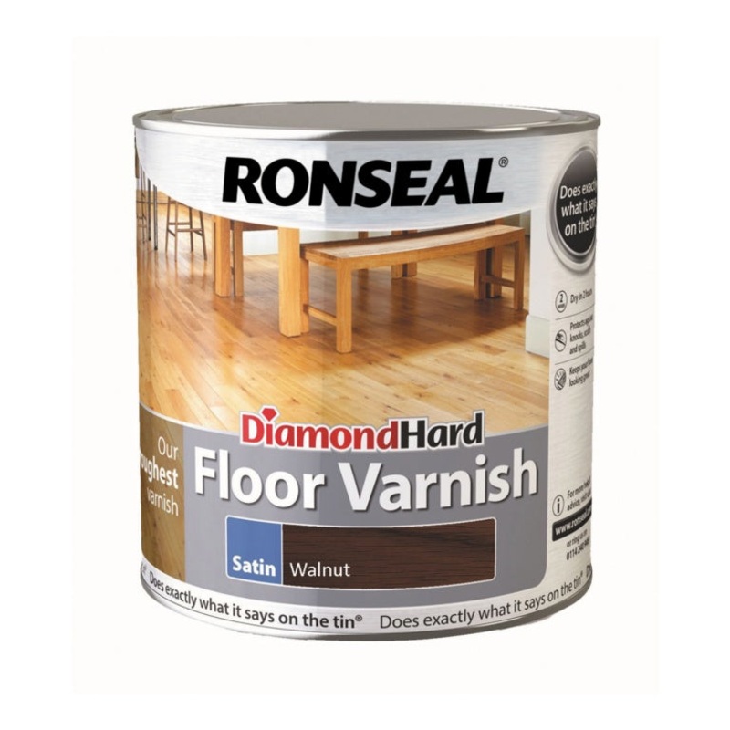 Ronseal Diamond Hard Coloured Floor Varnish 2.5L – Walnut