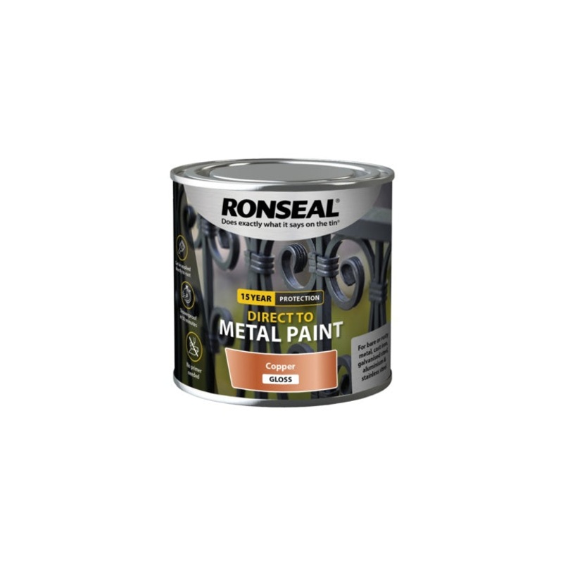 Ronseal Direct To Metal Paint 250ml – Copper Gloss