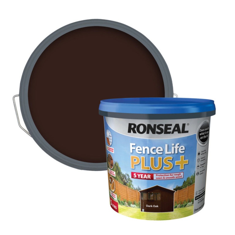 Ronseal Fence Life Plus 5L – Dark Oak