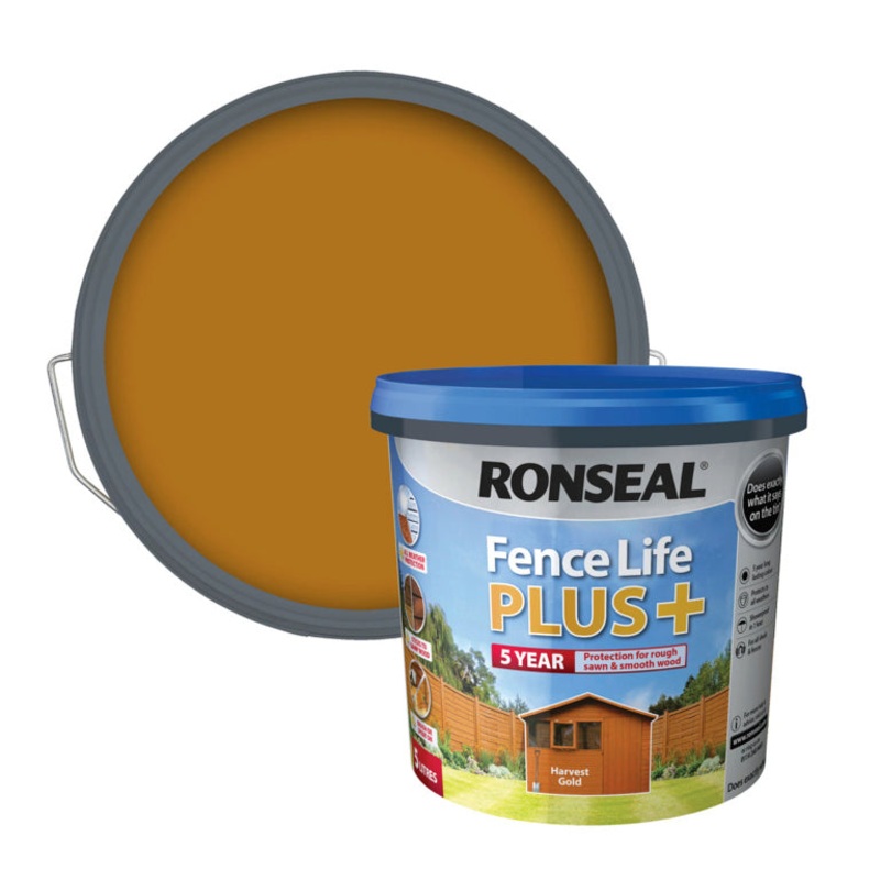 Ronseal Fence Life Plus 5L – Harvest Gold