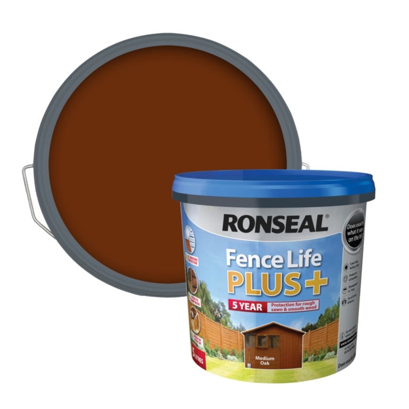 Ronseal Fence Life Plus 5L – Medium Oak