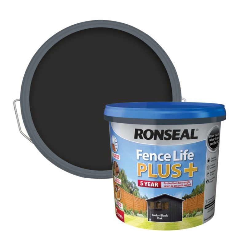Ronseal Fence Life Plus 5L – Tudor Black Oak