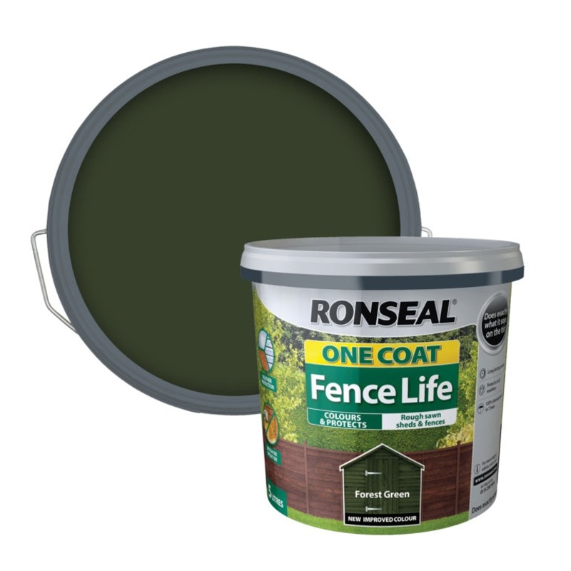 Ronseal One Coat Fence Life 5L – Forest Green