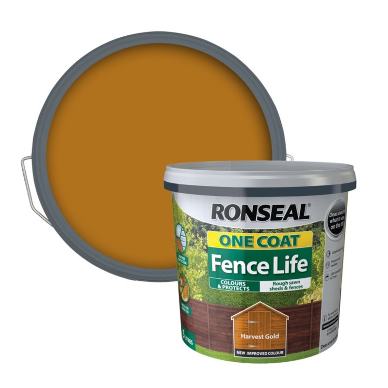 Ronseal One Coat Fence Life 5L – Harvest Gold