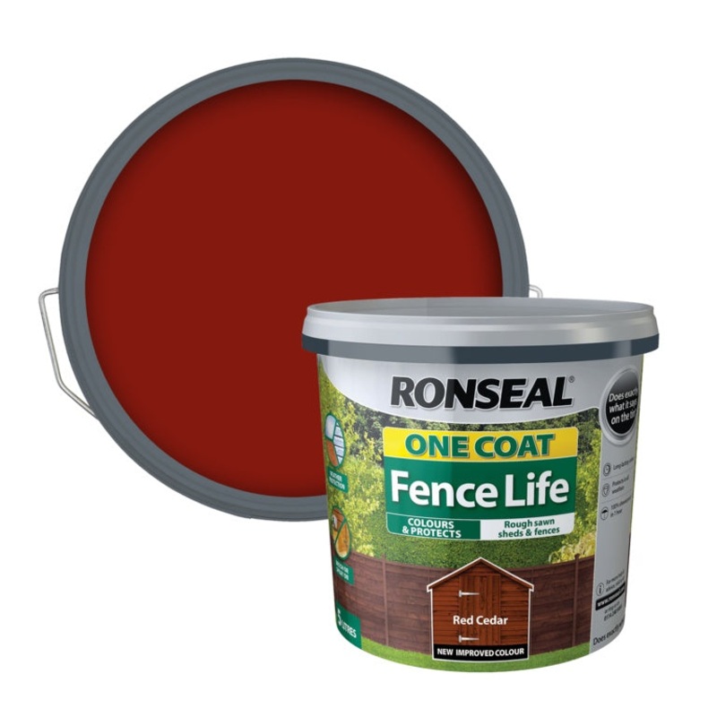 Ronseal One Coat Fence Life 5L – Red Cedar