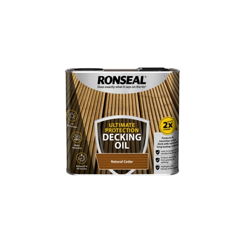 Ronseal Ultimate Protection Decking Oil 2.5L – Natural Cedar