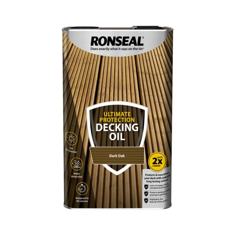Ronseal Ultimate Protection Decking Oil 5L – Dark Oak