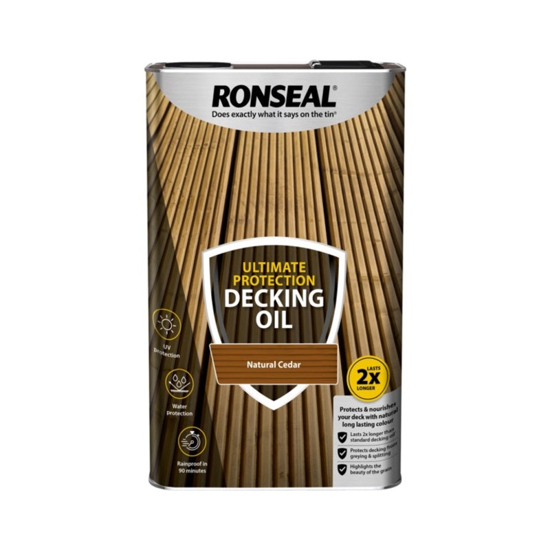Ronseal Ultimate Protection Decking Oil 5L – Natural Cedar