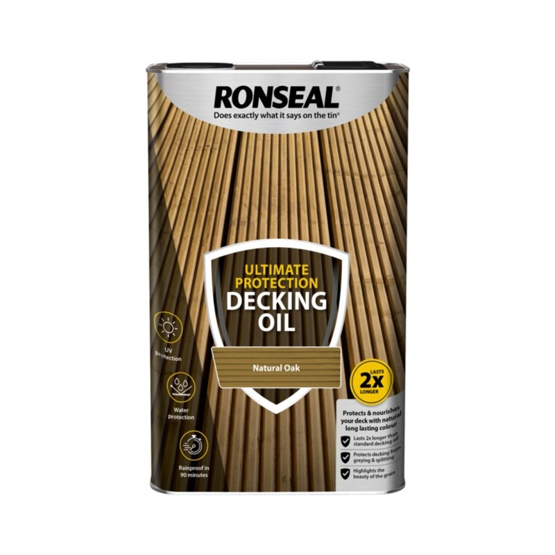 Ronseal Ultimate Protection Decking Oil 5L – Natural Oak