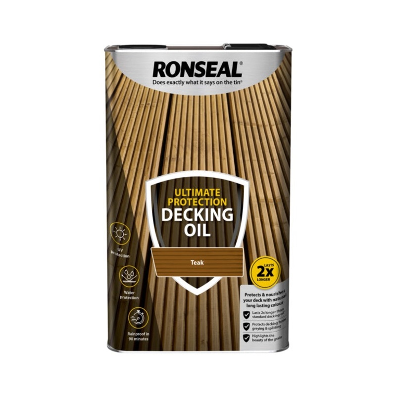 Ronseal Ultimate Protection Decking Oil 5L – Teak