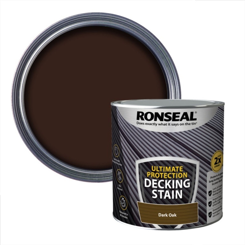 Ronseal Ultimate Protection Decking Stain 2.5L – Dark Oak