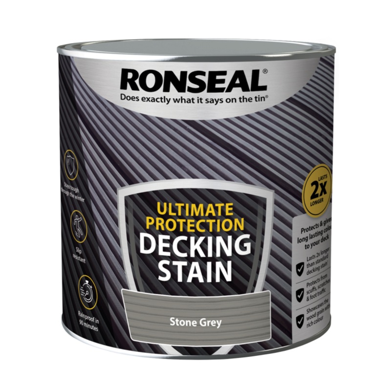 Ronseal Ultimate Protection Decking Stain 2.5L – Stone Grey