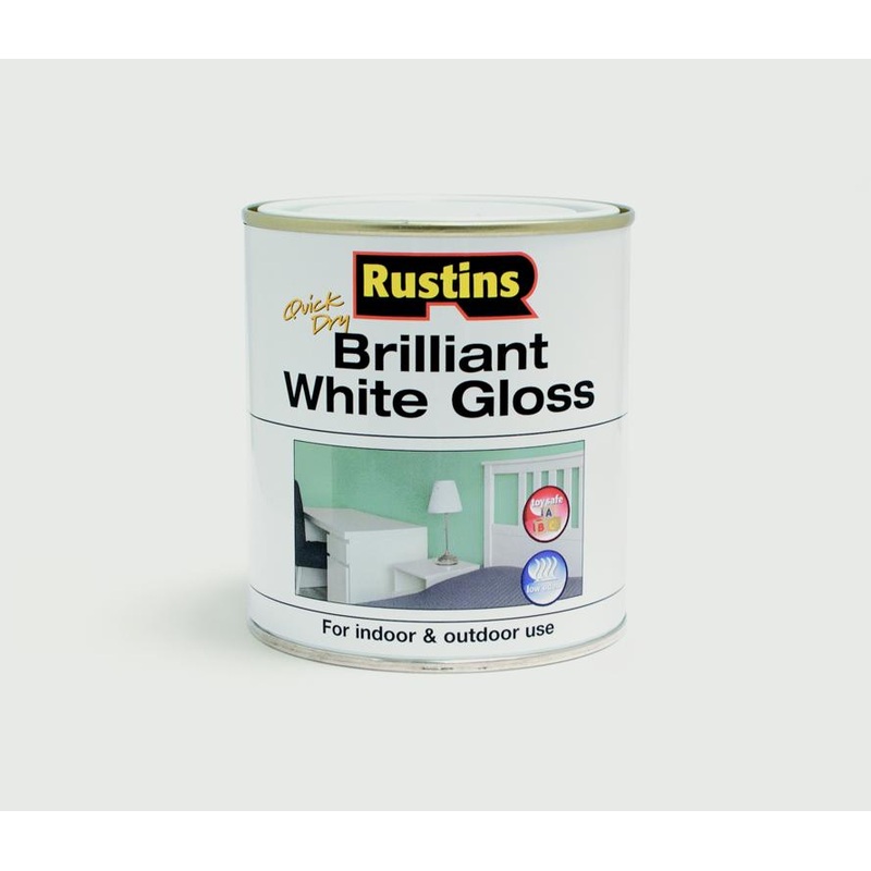 Rustins Quick Drying White Gloss – 500ml