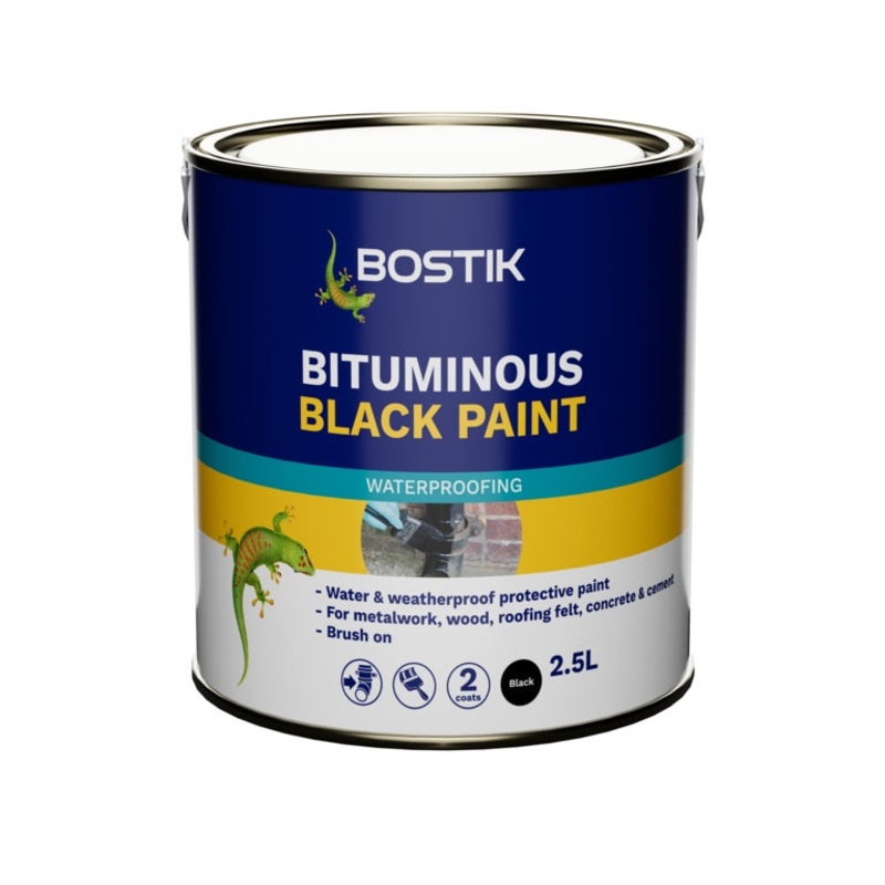 Bostik Bituminous Black Paint – 2.5L