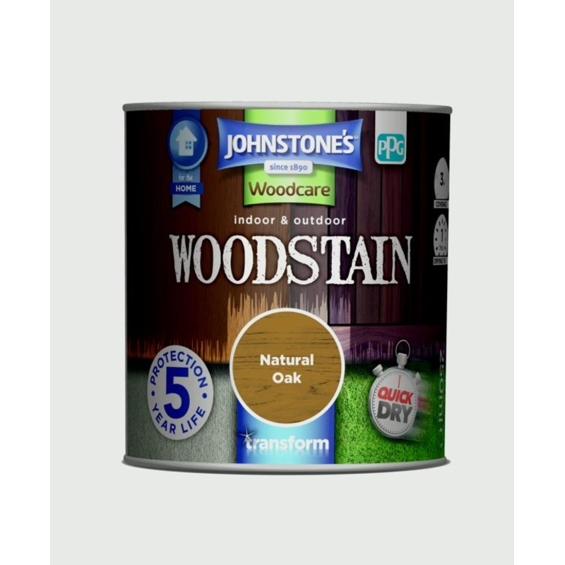 Johnstone’s Indoor & Outdoor Woodstain 250ml – Natural Oak