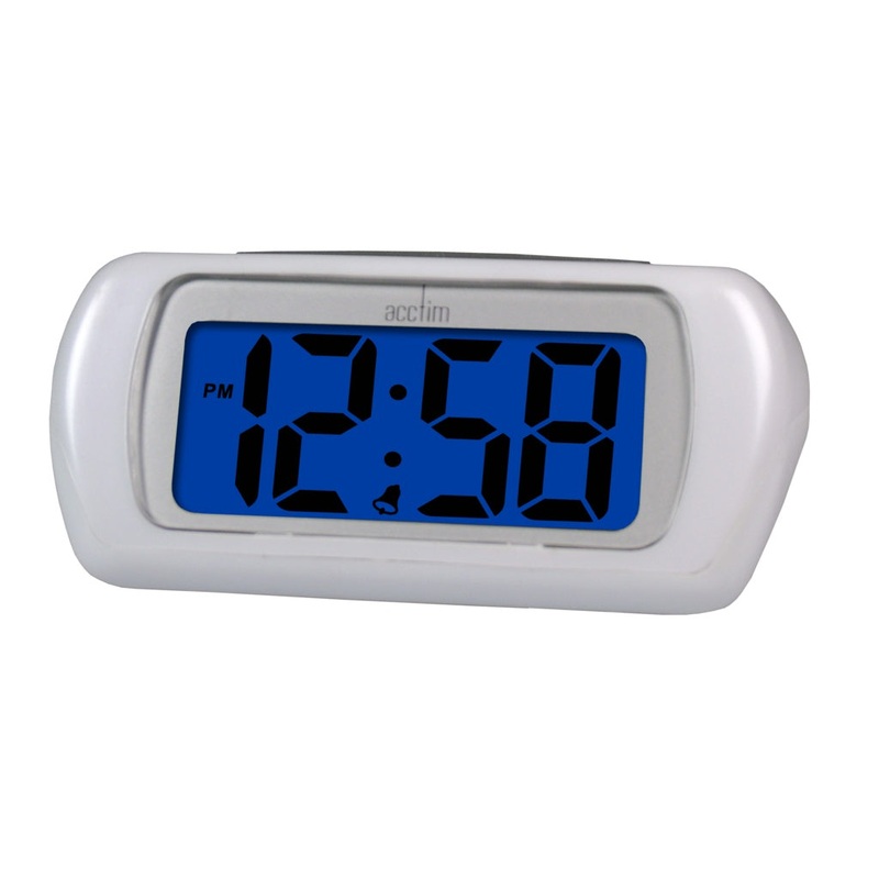 Acctim Auric LCD Clock – White
