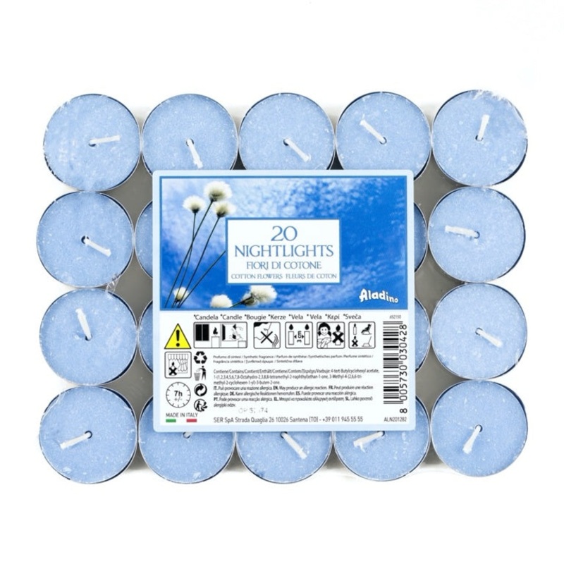 Aladino 7 Hour Nightlights Pack 20 – Cotton Flower