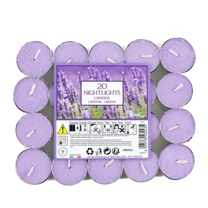 Aladino 7 Hour Nightlights Pack 20 – Lavender